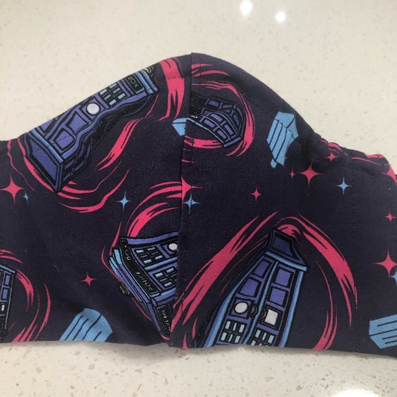 Large Wired Tardis Doctor Who Grey Mask - Picture 5 of 10